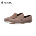 ABINITIO High Quality Suede Leather Slip On Mens Driving Shoes Moccasins Loafer